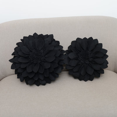 Fleur De Jardin Collection Floral Round Throw Pillow