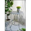 Charmante table d'appoint ronde en fer 26X26x30