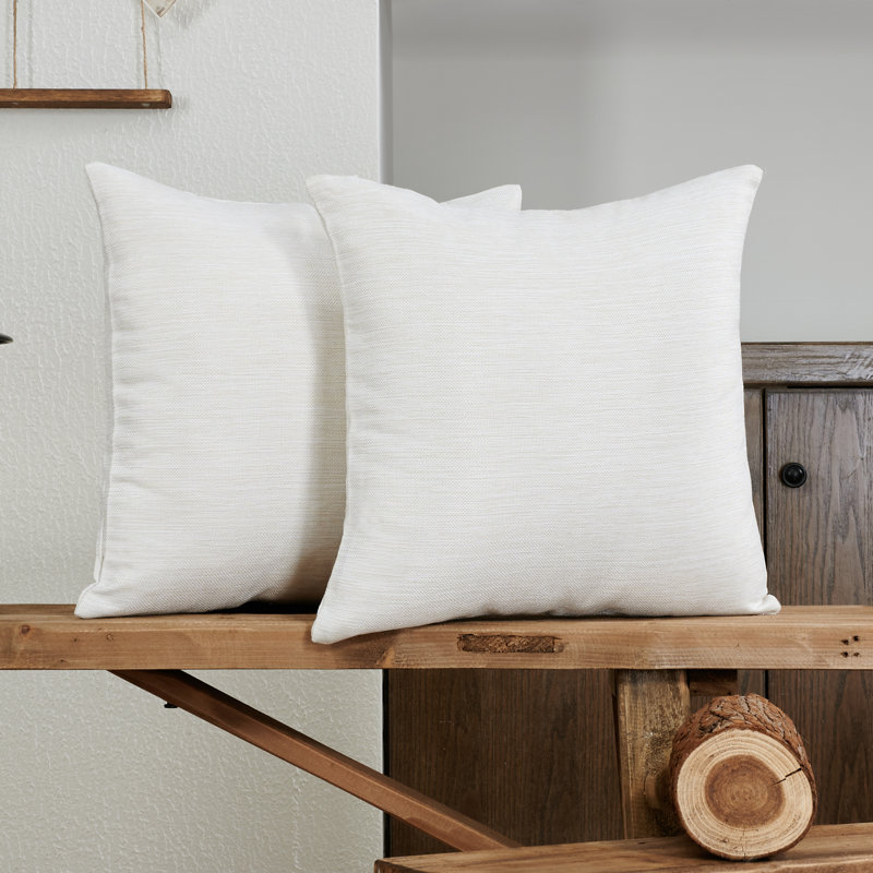 Housse de coussin Linen, 18 po x 18 po, Lin clair