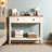 Pagoda Blue Farmhouse Console Table with Storage Drawers & Shelf - Slim Hallway Entry Table for Living Room-87100417