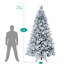 Arbre de Noël artificiel enneigé avec support en métal Snow Snow