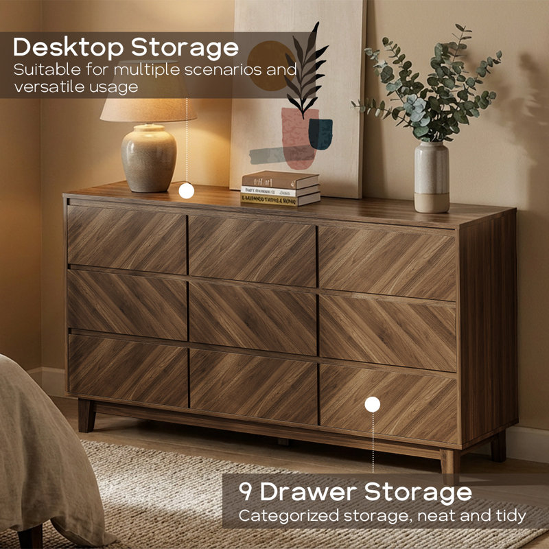 59'' W 9-Drawer Dresser