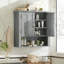 Armoire de rangement murale pour salle de bain, armoire murale multifonctionnelle avec tablettes réglables-1297504672