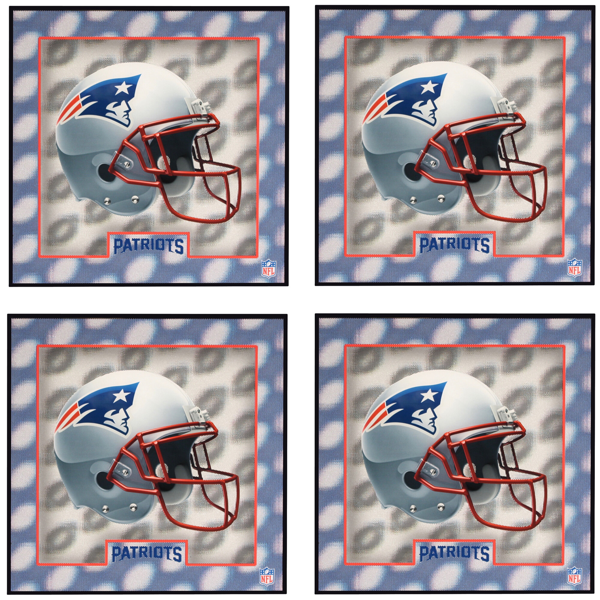 Imperial New England Patriots 5D Holographic Coaster Set