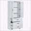 Armoire de salle de bain haute polyvalente avec rangement spacieux et design élégant