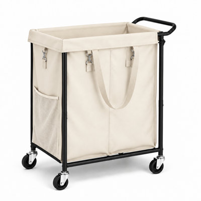 150-Liter Laundry Basket Cart with Locking Casters