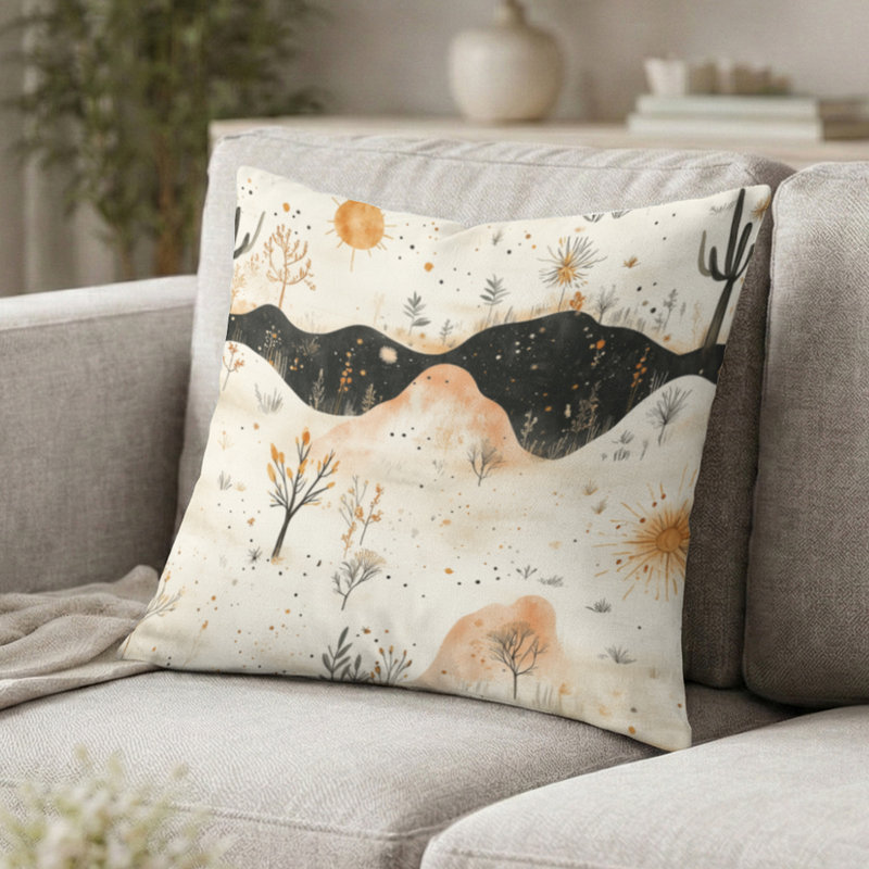 Coussin décoratif abstrait Abstract, H 16 po x l 16 po