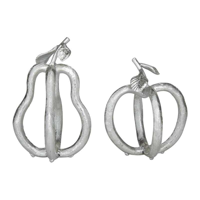 Ensemble de sculpture décorative en métal, Argent