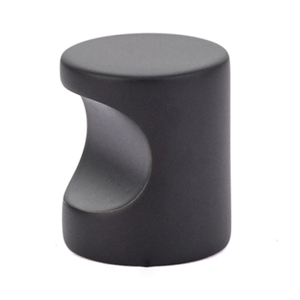 Cylindrical Knob Knob, Flat Black, 0.88"
