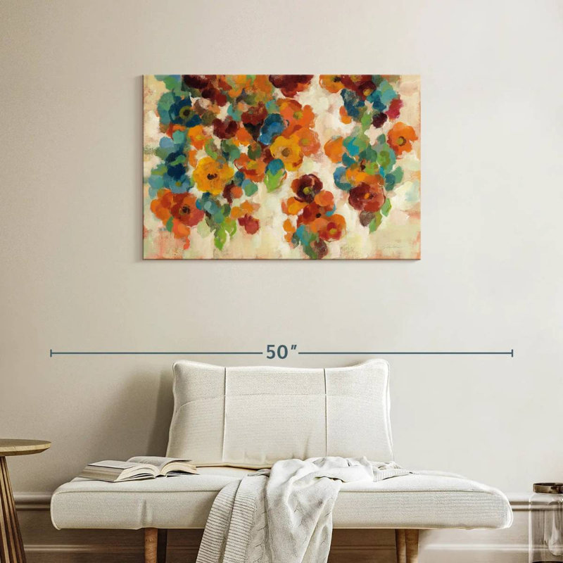 Fleurs épices et turquoise Avery, H 24 po x l 36 po
