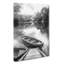 Docked Rowing Boat in the Mountains - Wrapped Canvas-55315423