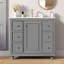 Meuble-lavabo moderne 36 po avec lavabo en céramique - Conception peu encombrante - Tiroirs à fermeture en douceur - Tablette en U réglable - Assemblage facile?-704902439