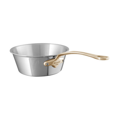 Mauviel M'Cook B 1.2 qt. Non-Stick Aluminum and Stainless Steel Saute Pan with Lid