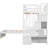 White Twin Over Loft Bed With Desk, Shelf And Staircase Assembly Storage, Desk In Theme-746326429