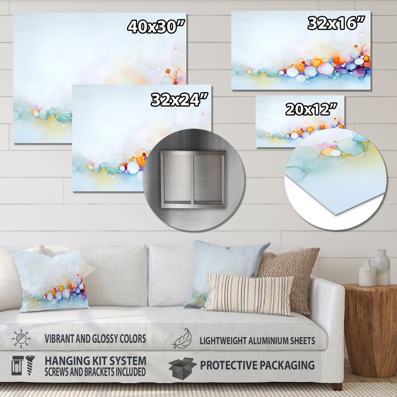 Transitional Marble - Abstract Metal Wall Art, Marble Wall Decor Metal Print, 12" H x 20" W x 0.84" D