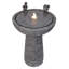 Handcrafted Outdoor Birdbath Fountain with Lights