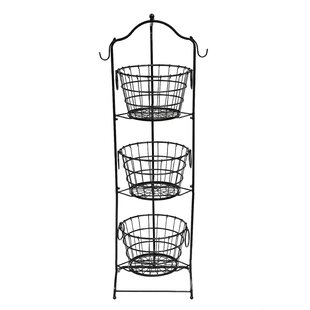 Storage Baskets on a Ladder in Three Tiers