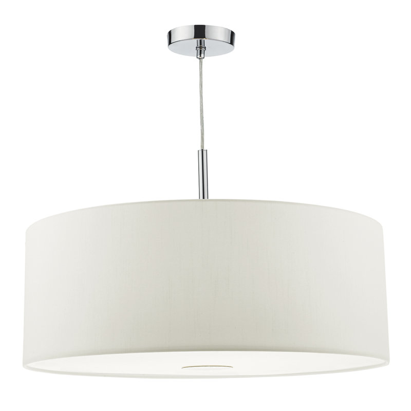 Desiree 3 - Light Drum Pendant, White