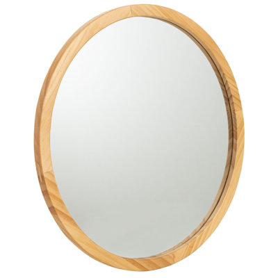 Rufael Solid Wood Round Mirror