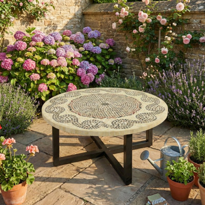 Avignon Garden Stone Mosaic Coffee Table