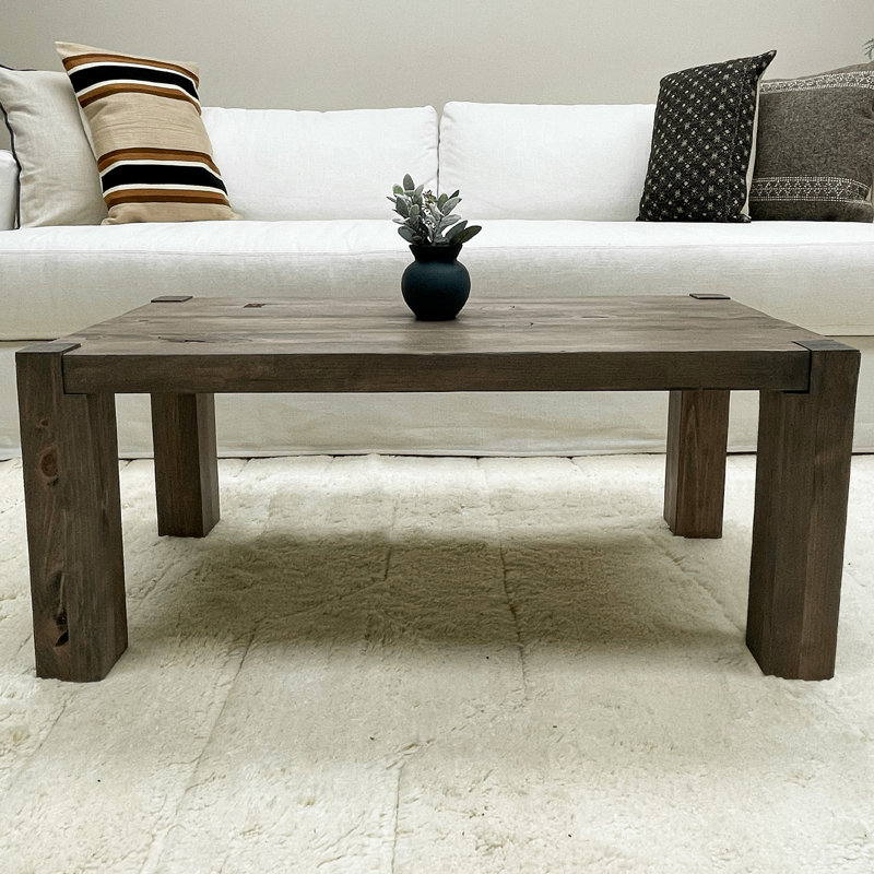 Table basse Ahlayla, H 15 po x L 36 po x l 18 po, Tonneau vieilli