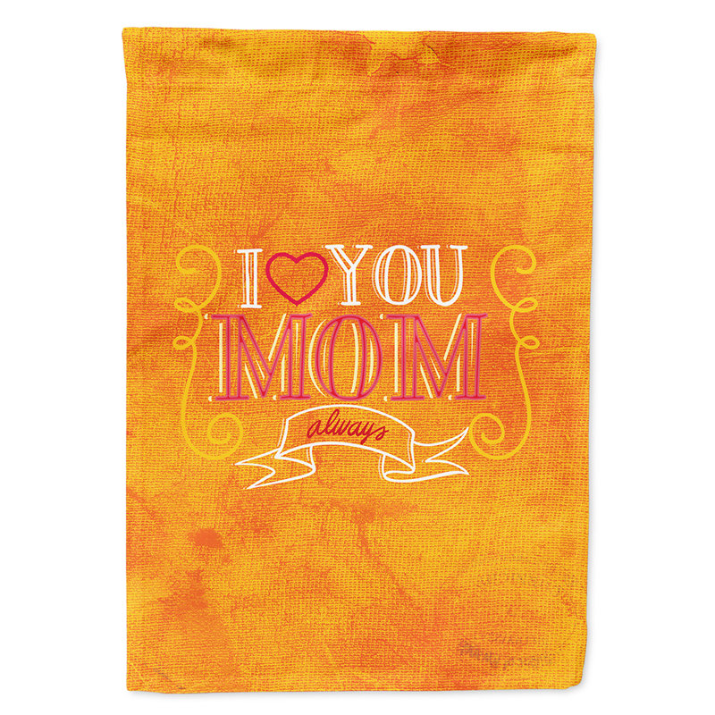 « i love you you you you maman », 2 faces de polyester de 15 x 11 po drapeau de jardin