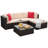 Agaran 4 - Person Modular Patio Conversation Set with Cushions-708192032-708192033-708192037