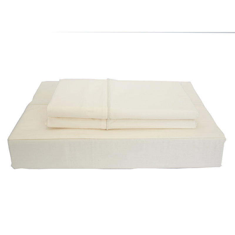 Ensemble de draps 100% coton de qualité égyptienne Duncan 620TC, Ivoire, Très grand