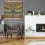  «Steampunk Dragonfly» par Rey Klimt, art mural en verre acrylique, 36 po x 36 po-2120692827