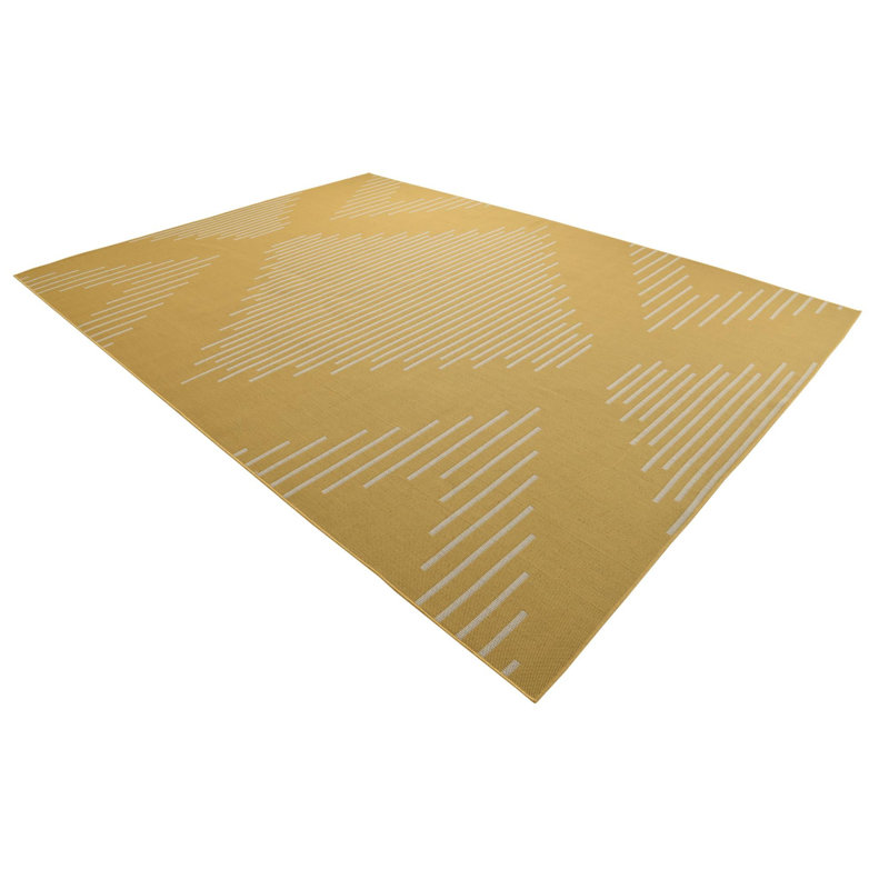 Tapis géométrique en polypropylène tissé à la machine Wallington, Rectangle 9 pi x 12 pi