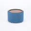 Repose-pieds rond en lin bleu avec rangement caché et plateau en bois, 2 pour la chambre à coucher, 41 à usage multifonctionnel, espace confortable, bureau à haute structure en mousse, pratique