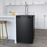 EdgeStar 4.9 Cubic Feet Single Tap Freestanding Kegerator with Adjustable Temperature
