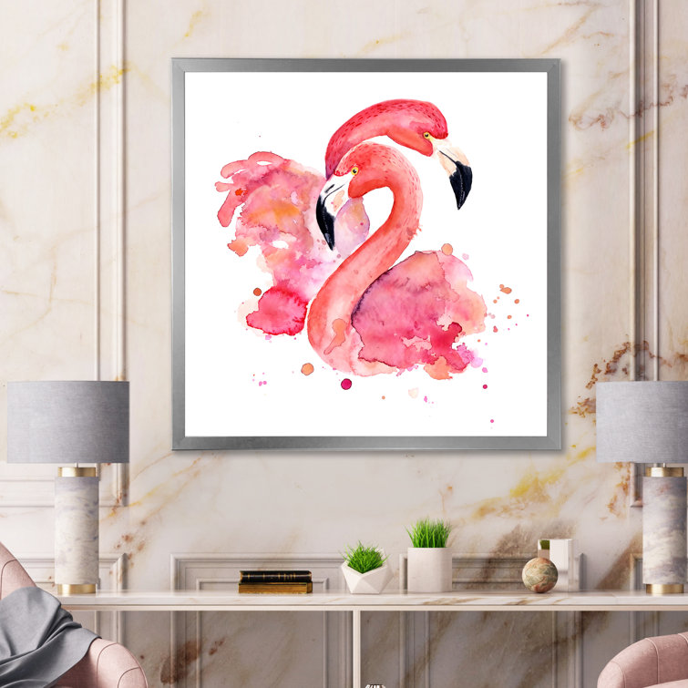 Bay Isle Home Paint By Numbers Pink Flamingos On Paper Print