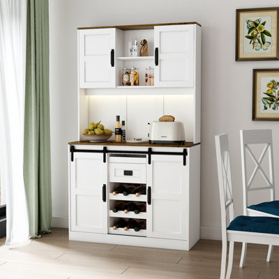 72" Kitchen Pantry with Microwave Shelf by Gracie Oaks