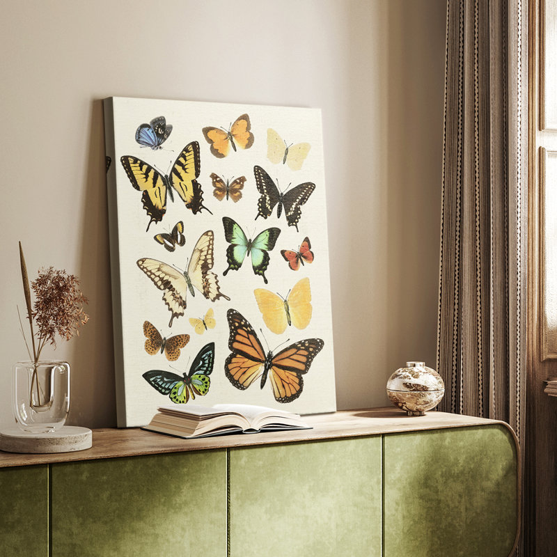 Collected Flutter I -Custom Wrapped Gallery Cavas, 18" H x 12" W