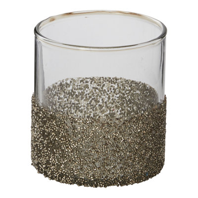 Vase de table en verre gris 3,75 "