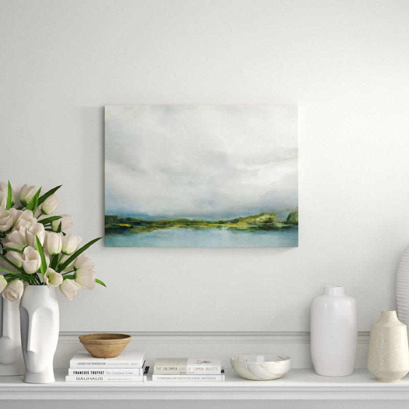 Sea Breezes I Painting by D’Alessandro Léon, Knife Gel, 47" H x 64" W x 1.5" D