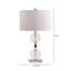 66cm Table Lamp with Glass Base For Bedroom Furniture, Bedside Buffet Lamp with Linen Shade-2099303915-2099303916-2099303917