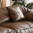 86.61" Coffee Genuine Leather Modular Sofa cushion couch