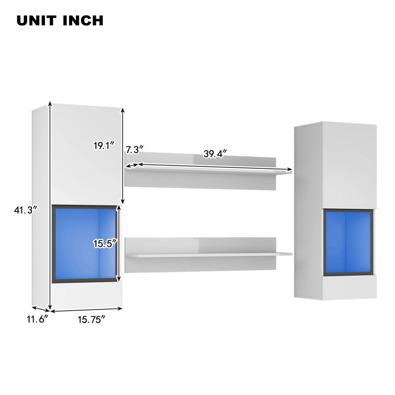 Mirtil 2 Piece Floating Shelf