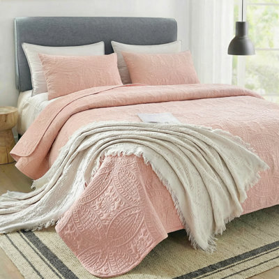 [1pc Luxury Quilt ] Ultra-Soft Bedspread Bedding Size, Lightweight Cozy Quilt, Bedroom Decor Coin Pattern Coverlet For All Season, Quilted Bed Cover For Home Gift