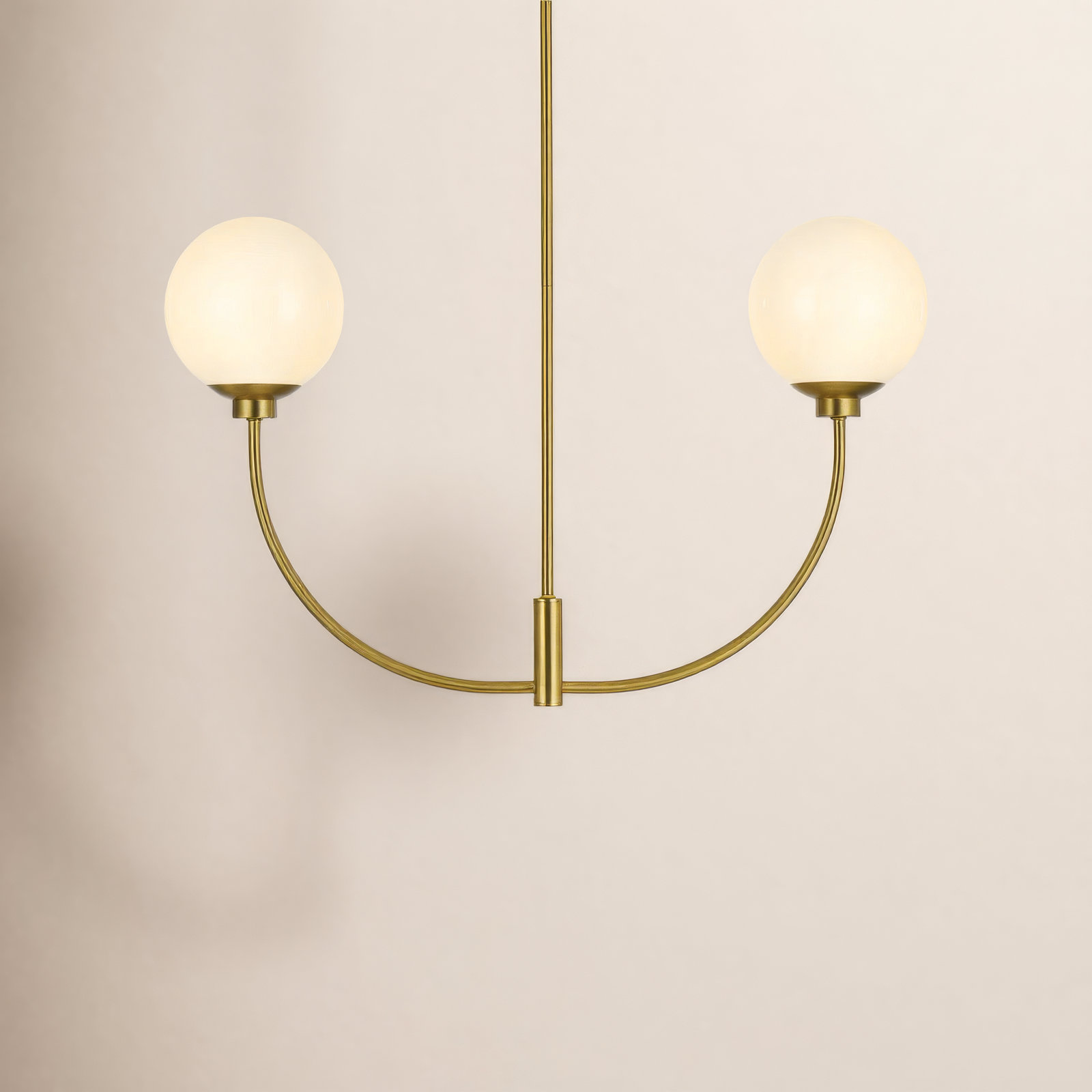 Kyle 2 - Light Metal Chandelier, 19" H x 30" W x 7" D, Satin Gold