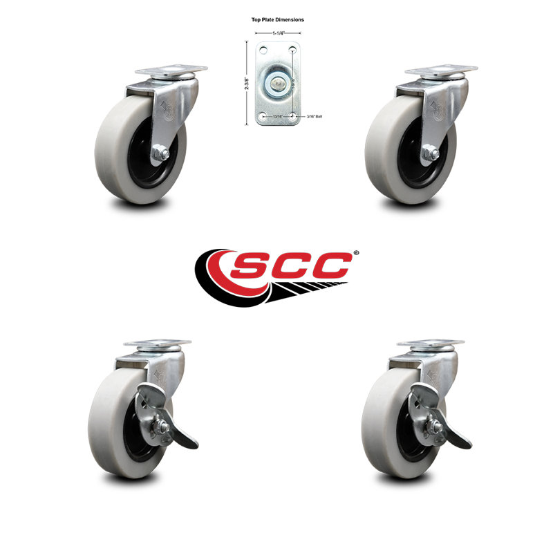 4-Piece Thermoplastic Caster Set