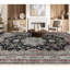 Wool Oriental Area Rug in Black/Light Green/Pink