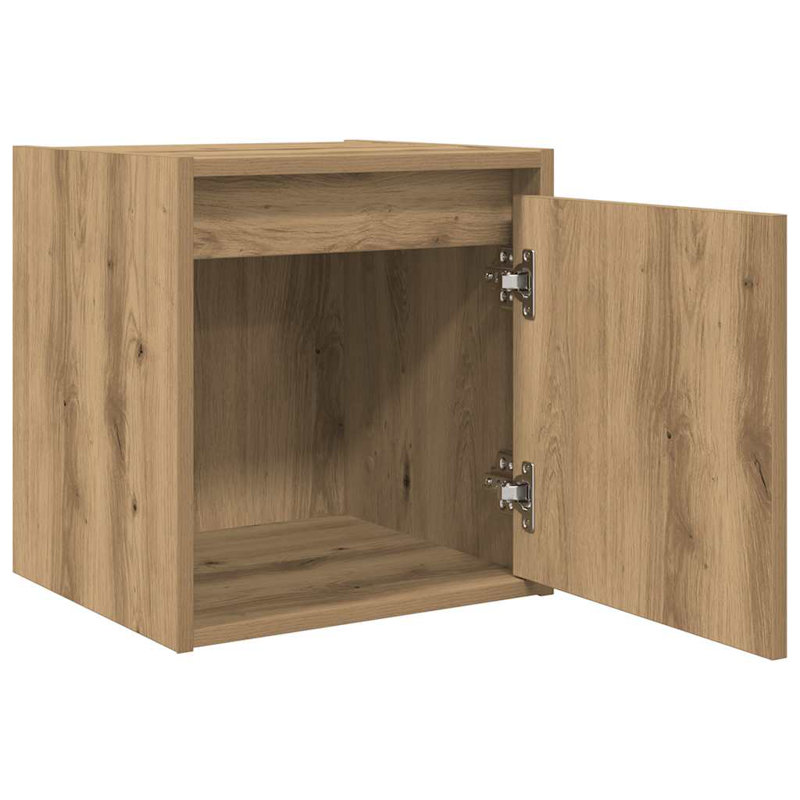 Wall-Mounted Bedside Cabinet 38X34x40 Cm, Artisan Oak, 2