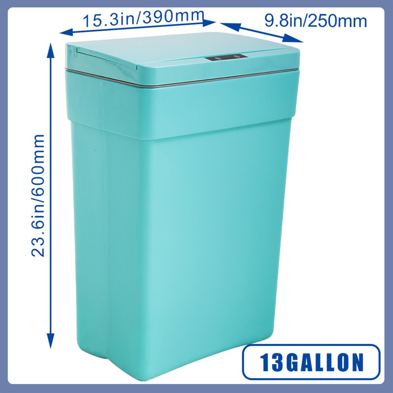 Poubelle 13 gallons, Bleu