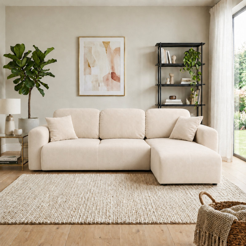Safila 3 Seater Sofa Bed, Right Hand Facing Corner Sofa