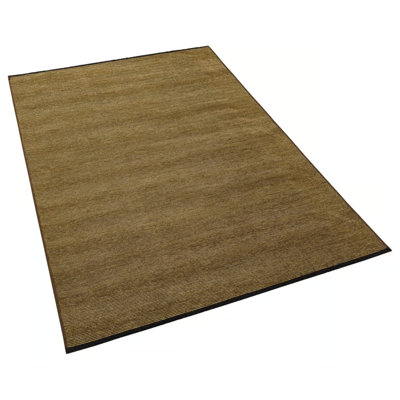 Tapis organique antiallergique de couleur verte sans motif et non tissé à la machine