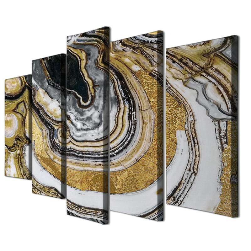 5 pièces, impression sur toile tendue