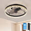 Ventilateur de plafond noir intelligent Smart Silent Elegant